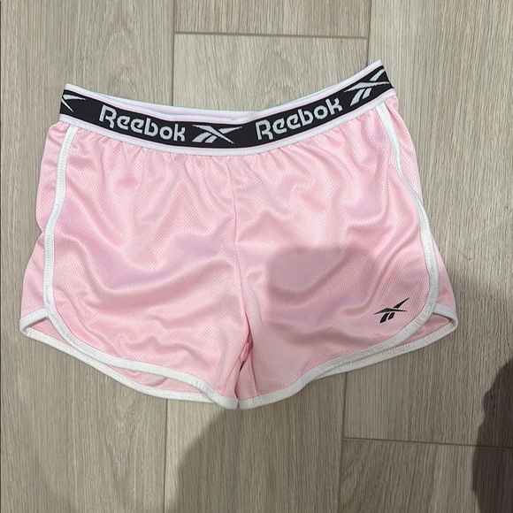Reebok Pink Athletic Shorts with White Trim - Picture 2 of 4